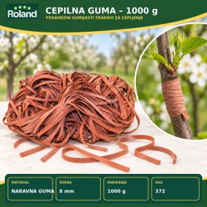 Cepilna guma 8 mm – posamezni trakovi, pakiranje 1000 g