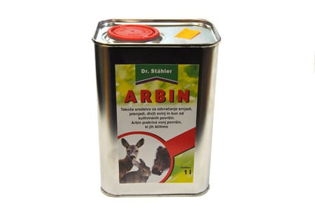 NEO-ARBIN originalni odganjalec divjadi. Repelent za srnjad, jelenjad, divje svinje in kune. Na voljo 125 ml ali 1000 ml.