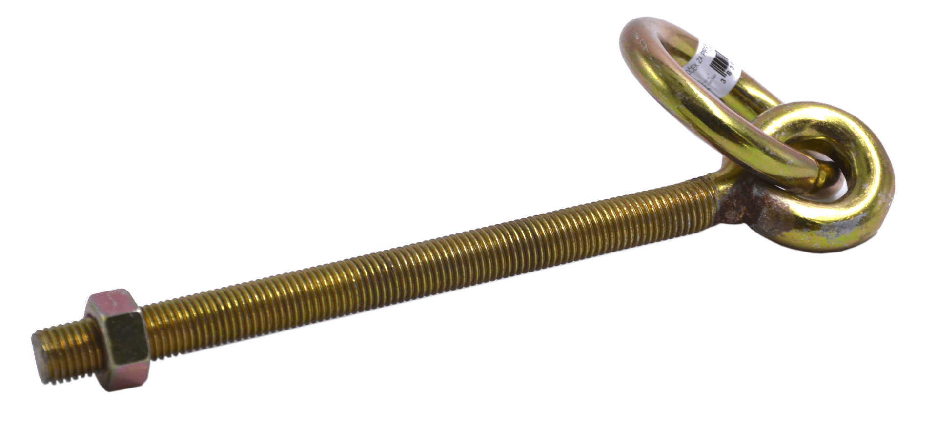 Obroč za privez iz jekla z navojem – na voljo v debelinah do 16 mm in dolžinah do 1000 mm za varno pritrjevanje.