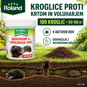 Krt in voluhar kroglice za 100 m2