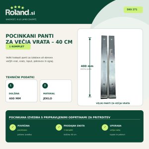 Pocinkani panti za vrata 40 cm – 1 komplet