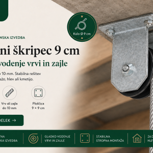 Škripec 9 cm zidni / stropni