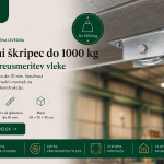 Jeklen kotni stropni škripec do 1000 kg za vrv ali jeklenico s premerom do 10 mm