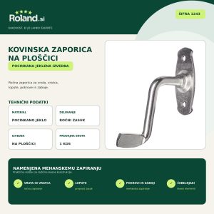 Pocinkana vetrna kljuka 80, 120, 200 in 400 mm