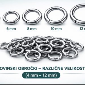 KOVINSKI OBROČKI – RAZLIČNE VELIKOSTI (4 mm – 12 mm)