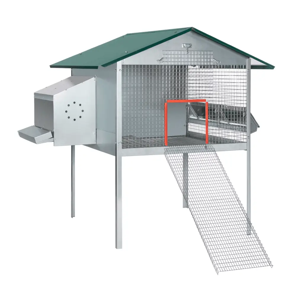 kokošnjak 100 x 100 x 145 cm, kovinski