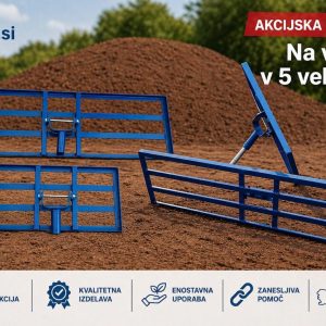 izravnalne grablje v petih velikostih, original ugodno