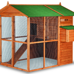 KOKOŠJA HIŠICA MODEL CELJE – PROSTOREN LESEN KOKOŠNJAK ZA VEČ KOKOŠI
