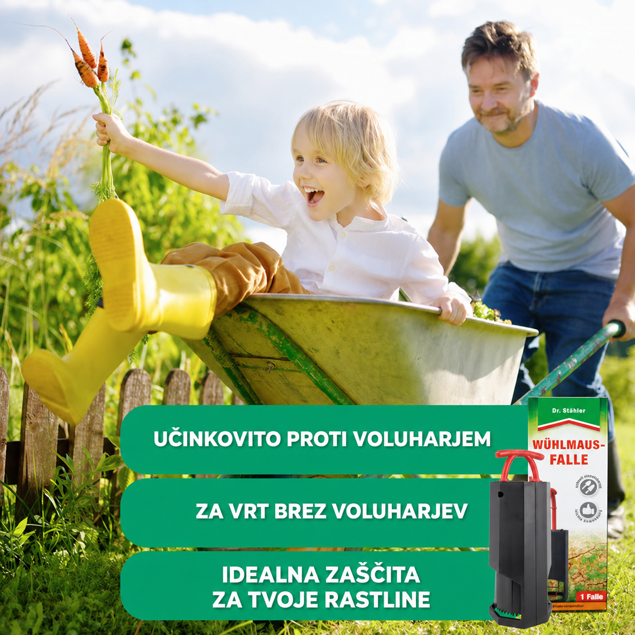 Profesionalna kovinska past za voluharje – dvosmerna, večkratna uporaba - slika 5