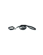 Set najlon ovratnice in povodca z motivom pikic, velikost S 22-35 cm + 120 cm, primeren za majhne pse in mačke