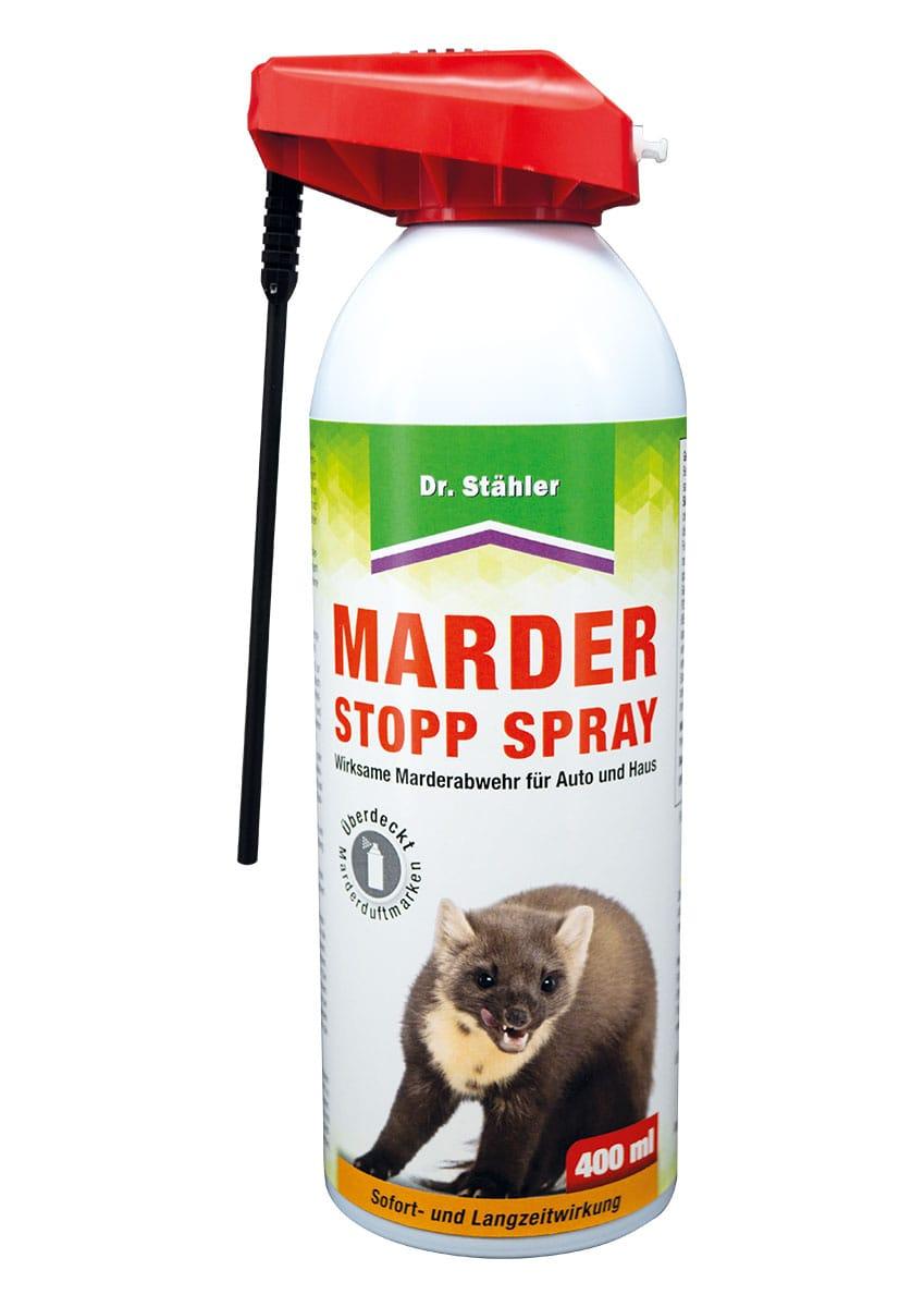 Spray za odganjanje kun Dr. Stähler – naravna zaščita vozil in podstrešij pred škodo kun.