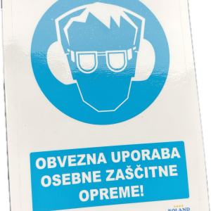nalepka uporaba zaščitne opreme