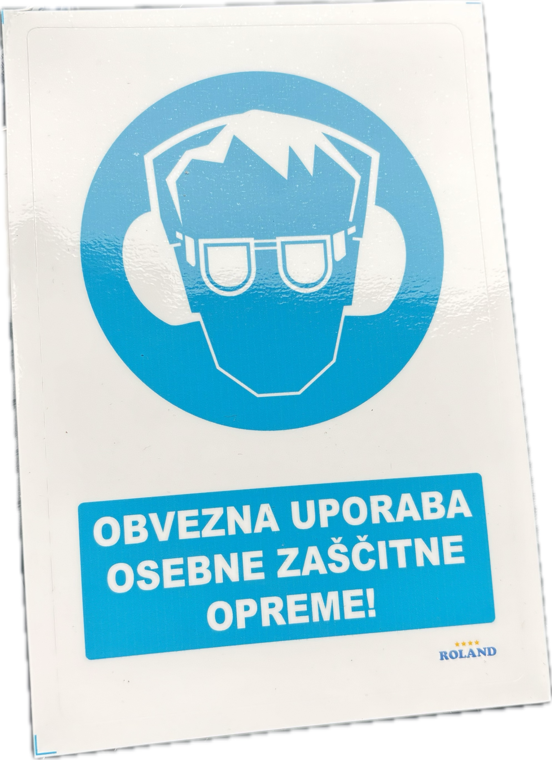 nalepka uporaba zaščitne opreme