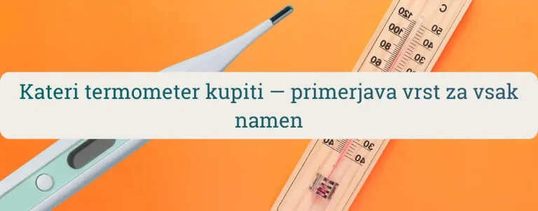 Kateri termometer kupiti – digitalni in analogni termometer na oranžnem ozadju kot primerjava vrst termometrov za vsak namen
