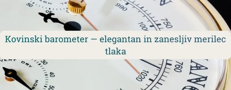 Kovinski aneroidni barometer na steni – eleganten in zanesljiv merilec zračnega tlaka za spremljanje vremena