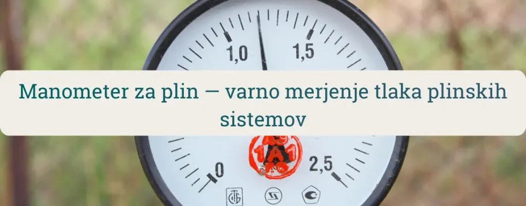 Manometer za plin z analogno skalo za merjenje tlaka v plinskih sistemih CO2, argon, kisik in dušik