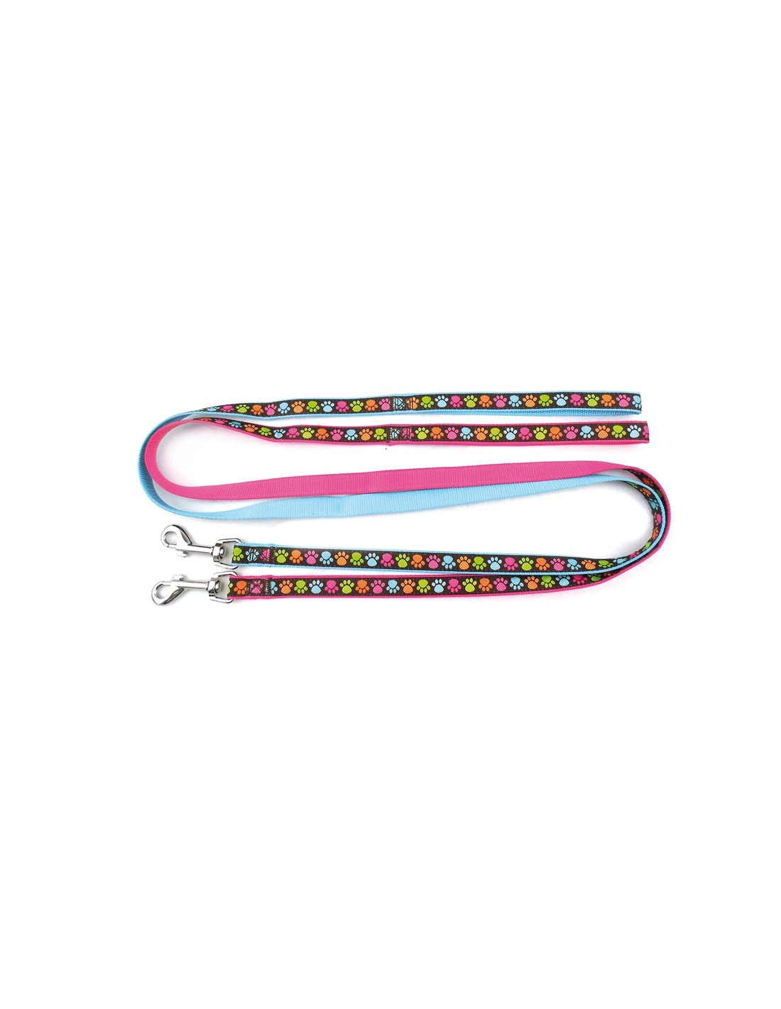 Nylon povodec Zampine Line s paw vzorcem, 120 cm, velikosti S in L.