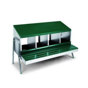 Gnezdilnica za kokoši s 4 predelki in košarami