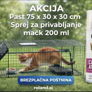 AKCIJSKI KOMPLET: Privabljanje mačk + Živolovka za mačke