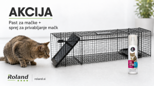 AKCIJSKI KOMPLET: Sprej za privabljanje mačk + Živolovka za mačke 75 x 30 x 30 enojni vhod