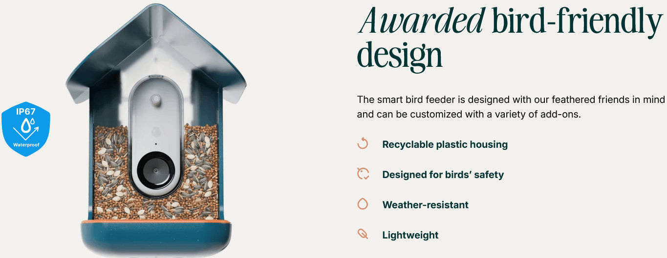 Birdbuddy PRO Solar – premium pametni hranilnik za ptice z AI kamero in solarno energijo