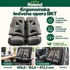 Ergonomska ledvena opora BKT za avto, pisarno in dom