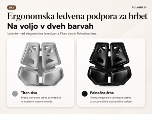 ergonomska avtomobilska ledvena opora BKT, ledvena opora za avto, avtomobilska ledvena opora, opora za ledveni del hrbta, zaščita hrbtenice pri sedenju, podpora hrbtenici v avtu, ledvena podpora za sedež, opora za hrbet v avtu, BKT ledvena opora, patentirana ledvena opora, nagrajena ergonomska opora, globalno priljubljena ledvena opora, ergonomska opora za hrbet, ledvena opora za voznike, ledvena opora za pisarno, opora za hrbet pri sedenju, avtomobilska opora za hrbet, opora za spodnji del hrbta, ledvena opora za dolge vožnje, udobje pri vožnji, ergonomski avtomobilski dodatek, opora za avtomobilski sedež, ledvena opora za pisarniški stol, podpora hrbtu pri vožnji, avtomobilski dodatki Roland.si, BKT avtomobilska opora, ledvena opora Polnočna črna, ledvena opora Titan siva, 4-conska ledvena opora, opora za hrbet 4 cone, ledvena opora za dolgotrajno sedenje, ledvena opora 456,8 × 163,9 × 473,3 mm
