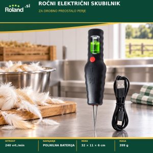 Tehnični podatki skubilnika za perutnino 240 vrt./min, 32 × 11 × 6 cm in 399 g