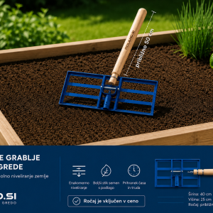 izravnalne grablje 40 × 25 cm, izravnalne grablje Roland, izravnalne grablje za visoke grede, izravnalne grablje za rastlinjak, grablje za visoke grede, grablje za rastlinjak, grablje za izravnavanje zemlje, grablje za ravnanje zemlje, grablje za gredice, grablje za pripravo gredic, grablje za substrat, grablje za kompost, grablje za manjše površine, izravnalne grablje z lesenim držalom, male izravnalne grablje, vrtne grablje za visoke grede, orodje za visoke grede, orodje za rastlinjak, ročne izravnalne grablje, lawn leveling rake, small leveling rake, hand leveling rake, garden leveling rake, leveling rake for raised beds, leveling rake for greenhouse, grablje za izravnavanje gredica, grablje za plastenik, grablje za povišene gredice, alat za ravnanje zemlje, vrtno orodje Roland.si