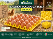 Plastični pladenj za 30 jajc dimenzije 30 × 30 cm je namenjen zbiranju, sortiranju, shranjevanju in transportu jajc. Rumena plastična izvedba je pralna, primerna za večkratno uporabo in omogoča nalaganje več pladnjev enega na drugega. Izdelano v Italiji.