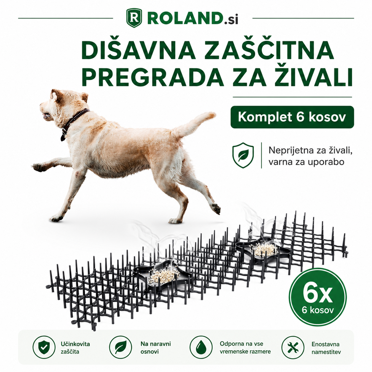 Gardigo zaščitne bodičaste pregrade za živali – komplet 6 kosov - slika 2