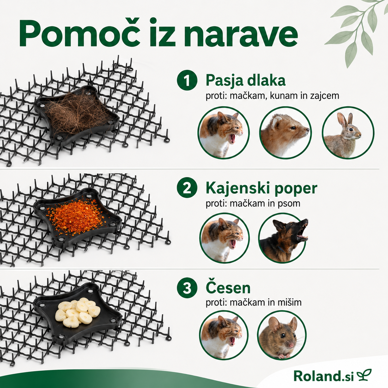 Gardigo zaščitne bodičaste pregrade za živali – komplet 6 kosov - slika 5